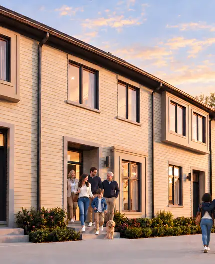 Rendering of the Towns at Big Sky townhomes in Simcoe.