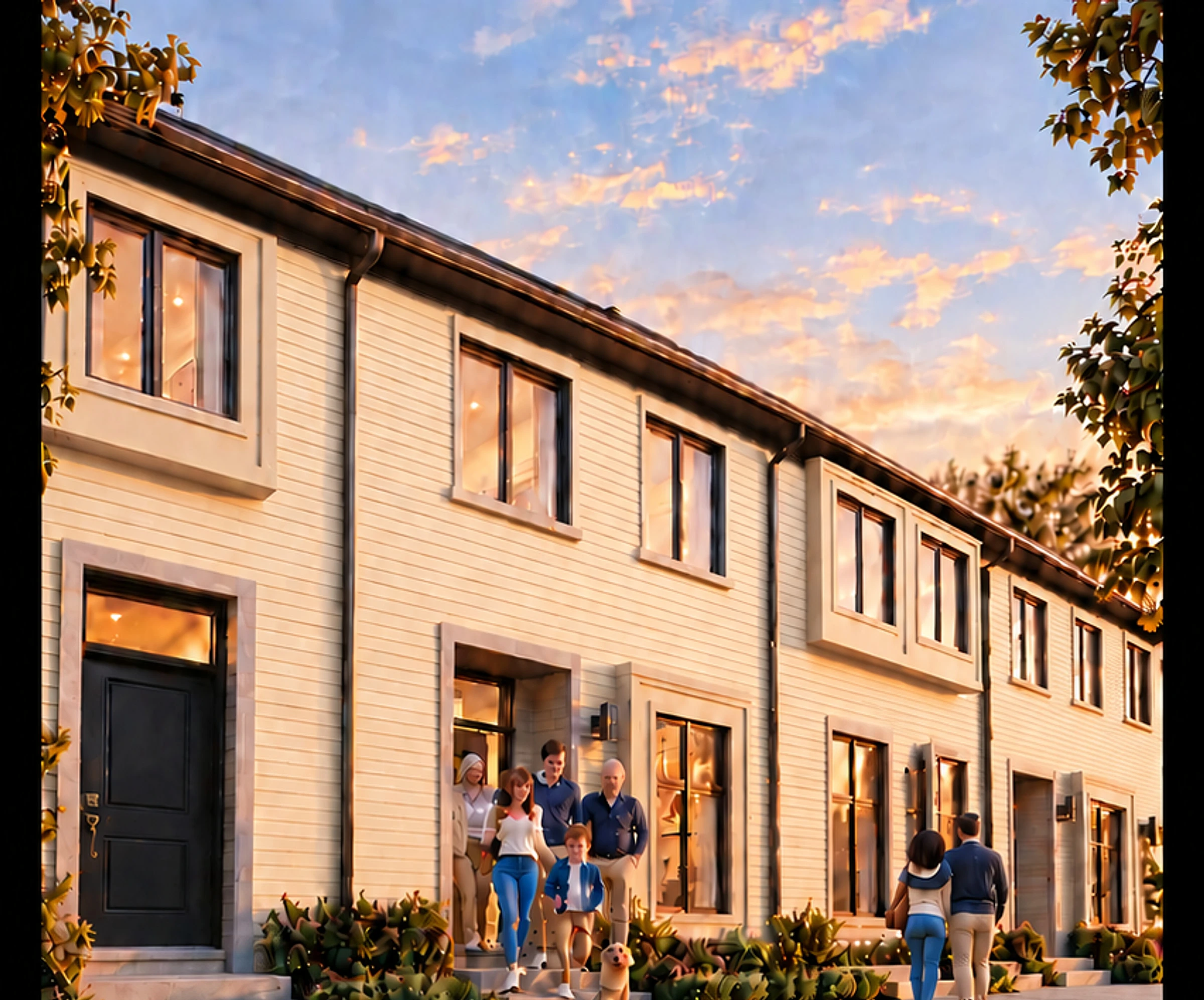 Rendering of the Towns at Big Sky townhomes in Simcoe.